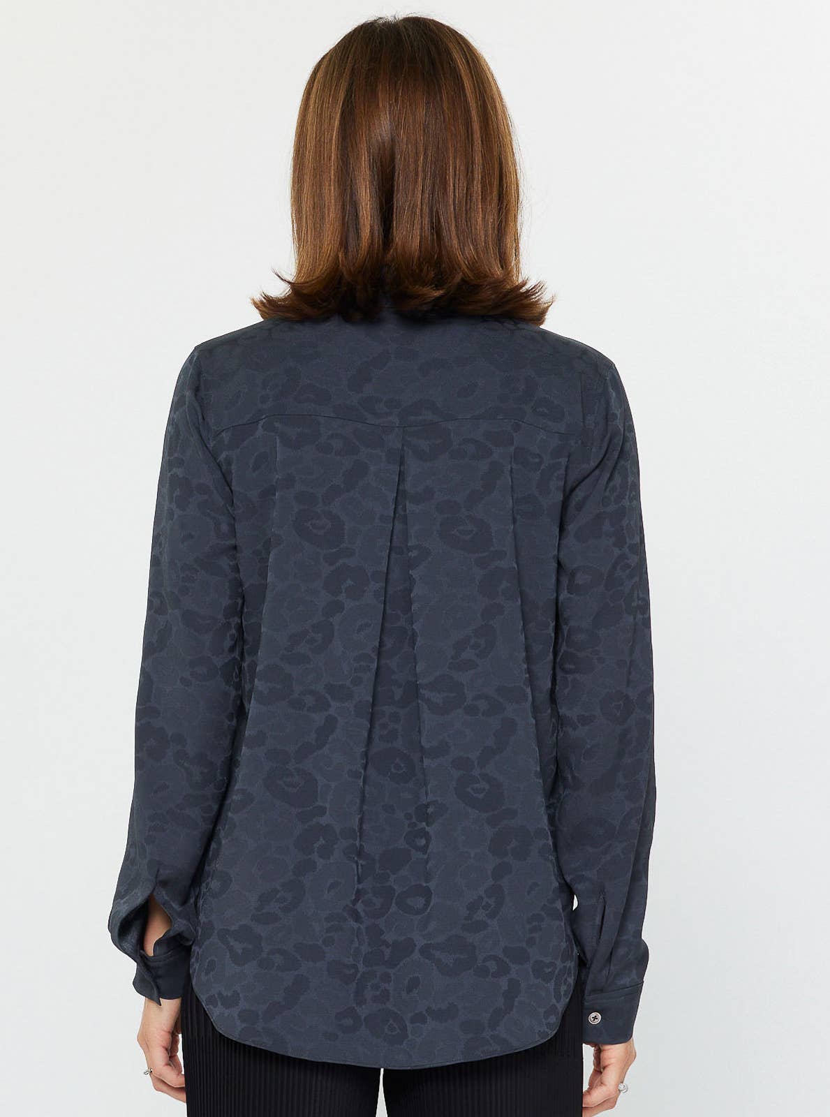 Current Air - Jacquard Animal Button-Down Blouse