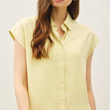Be Cool - CLASSIC CUT CAPPED SLEEVE BUTTON UP TENCEL SHIRT
