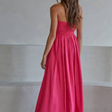 By Together - Striped Tube Strapless Flare Maxi Dress