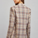 FATE - PLAID PATTERN TAILORED SINGLE BREASTED BLAZER