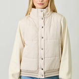 Mystree - Mixed Media Puffer Jacket