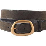 Most Wanted USA - Suede Belt with Organic Shape Buckle