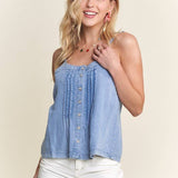 ADORA LA - CHAMBRAY PINTUCK TANK TOP