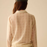 Q2 - Ivory Chiffon Shirt with Sequin Detail