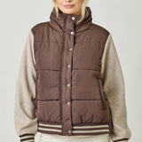 Mystree - Mixed Media Puffer Jacket