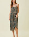 Mystree - Pleated Glitter Cami Dress