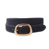 Most Wanted USA - Suede Belt with Organic Shape Buckle