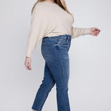 Plus Size High Rise Slim Straight Jeans, Vervet by Flying Monkey