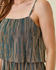 Mystree - Pleated Glitter Cami Dress