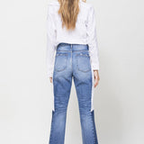 SUPER HIGH RISE STRAIGHT CROP W SIDE BLOCKING PANEL, Vervet