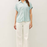 Be Cool - SOLID SHORT SLEEVE BUTTON DOWN SHIRT