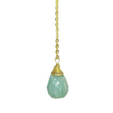 Anju Jewelry - Gold-Plated Amazonite Teardrop Necklace