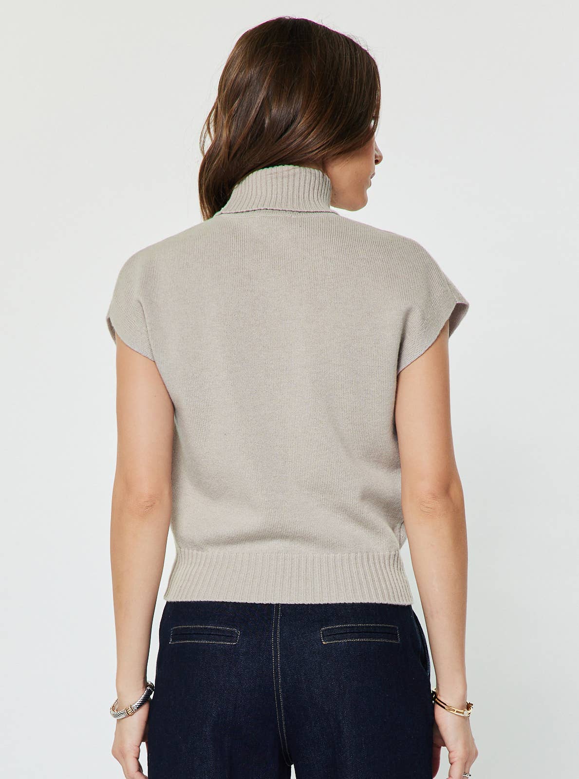Current Air - Turtleneck Short Sleeve Knit Sweater