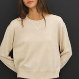 Be Cool - V-NOTCH STITCH CREW NECK SWEATER
