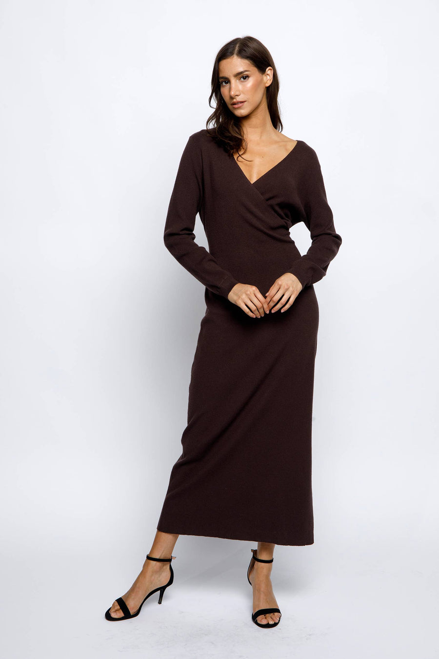 STORIA - HEATHERED KNIT MIDI DRESS