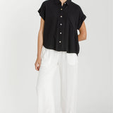 Be Cool - SOLID SHORT SLEEVE BUTTON DOWN SHIRT