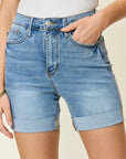 Judy Blue Full Size Tummy Control High Waist Denim Shorts