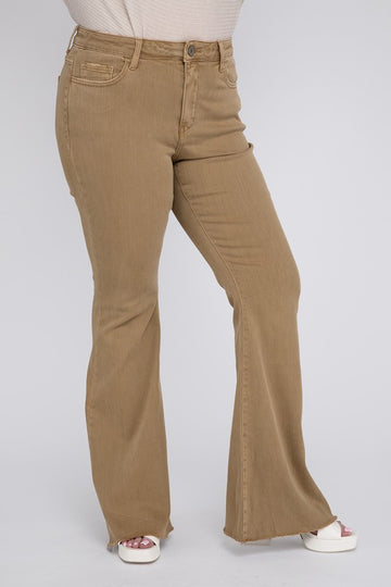 Plus Size High Rise Super Flare Jeans, Vervet by Flying Monkey