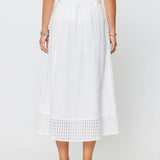 Current Air - Gingham Asymmetric Belted Midi Skirt