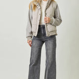 Mystree - Mixed Media Puffer Jacket