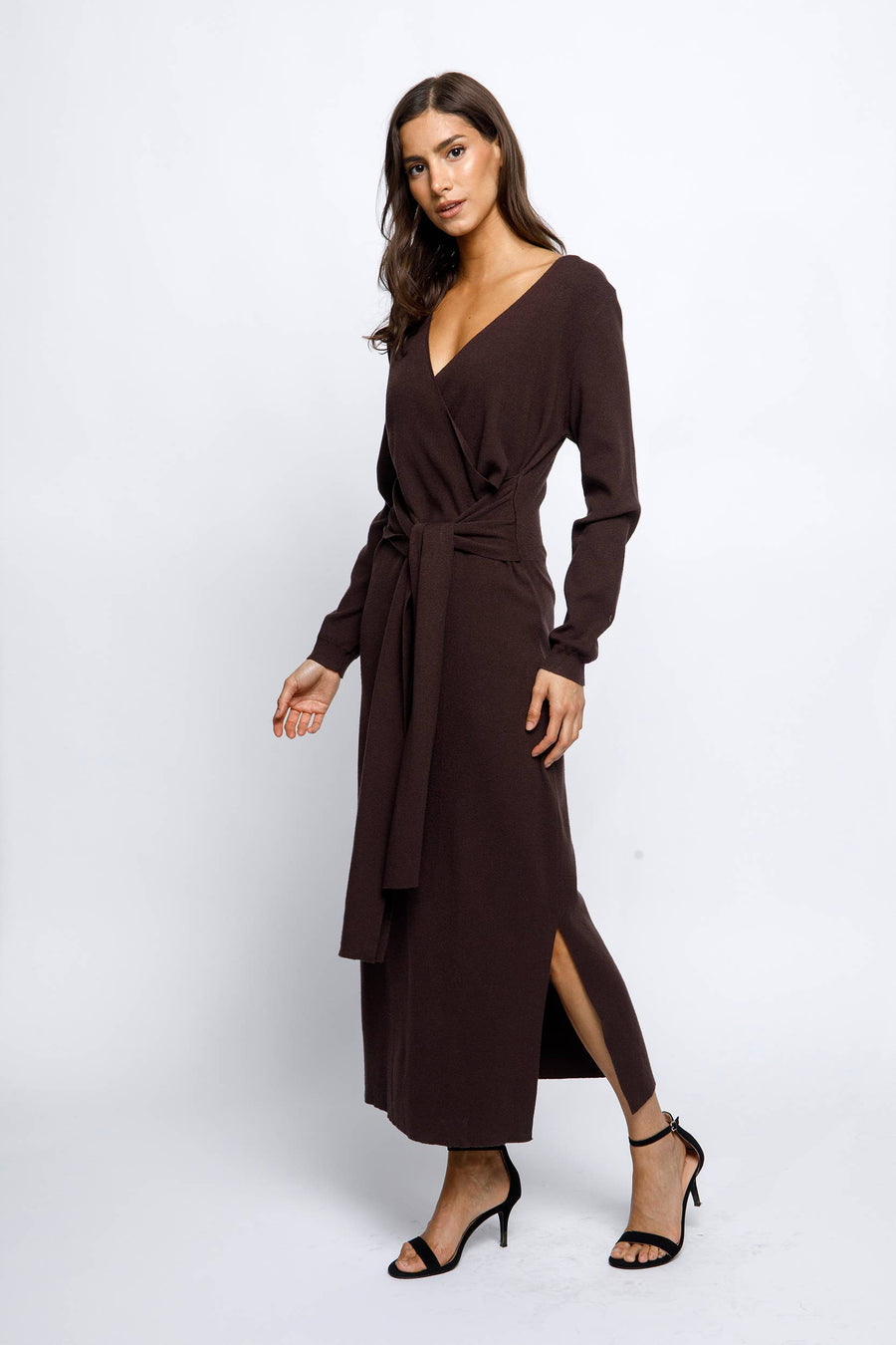 STORIA - HEATHERED KNIT MIDI DRESS