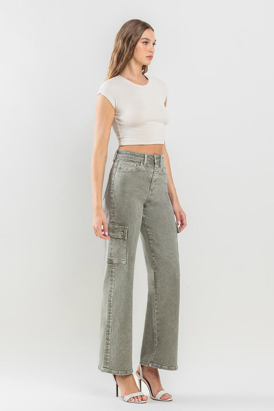 Vervet by Flying Monkey 90's Super High Rise Cargo Jeans (online only)