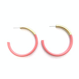 Accessory Jane - Lg Liz Hoops in Coral