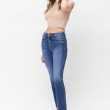 Vervet by Flying Monkey - Plus Size High Rise Cropped Slim Straight Jeans