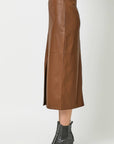 Mystree  Leather Midi Skirt