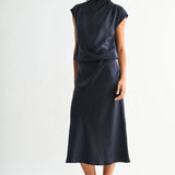 CRINKLED SATIN COWL NECK Blouse, Fun2Fun