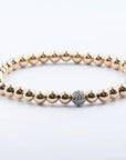 14k Gold Filled Bracelet with Pave Ball (5mm), Arm Candy by Alysa