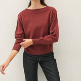 Be Cool - RIB DETAIL BOATNECK SWEATER