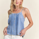 ADORA LA - CHAMBRAY PINTUCK TANK TOP