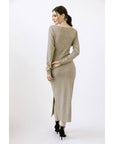 STORIA - HEATHERED KNIT MIDI DRESS