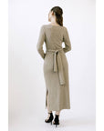 STORIA - HEATHERED KNIT MIDI DRESS