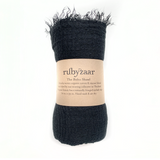 Rubyzaar - Boho Scarf - Black