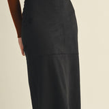 Mustard Seed - BACK SLIT SUEDE SKIRT