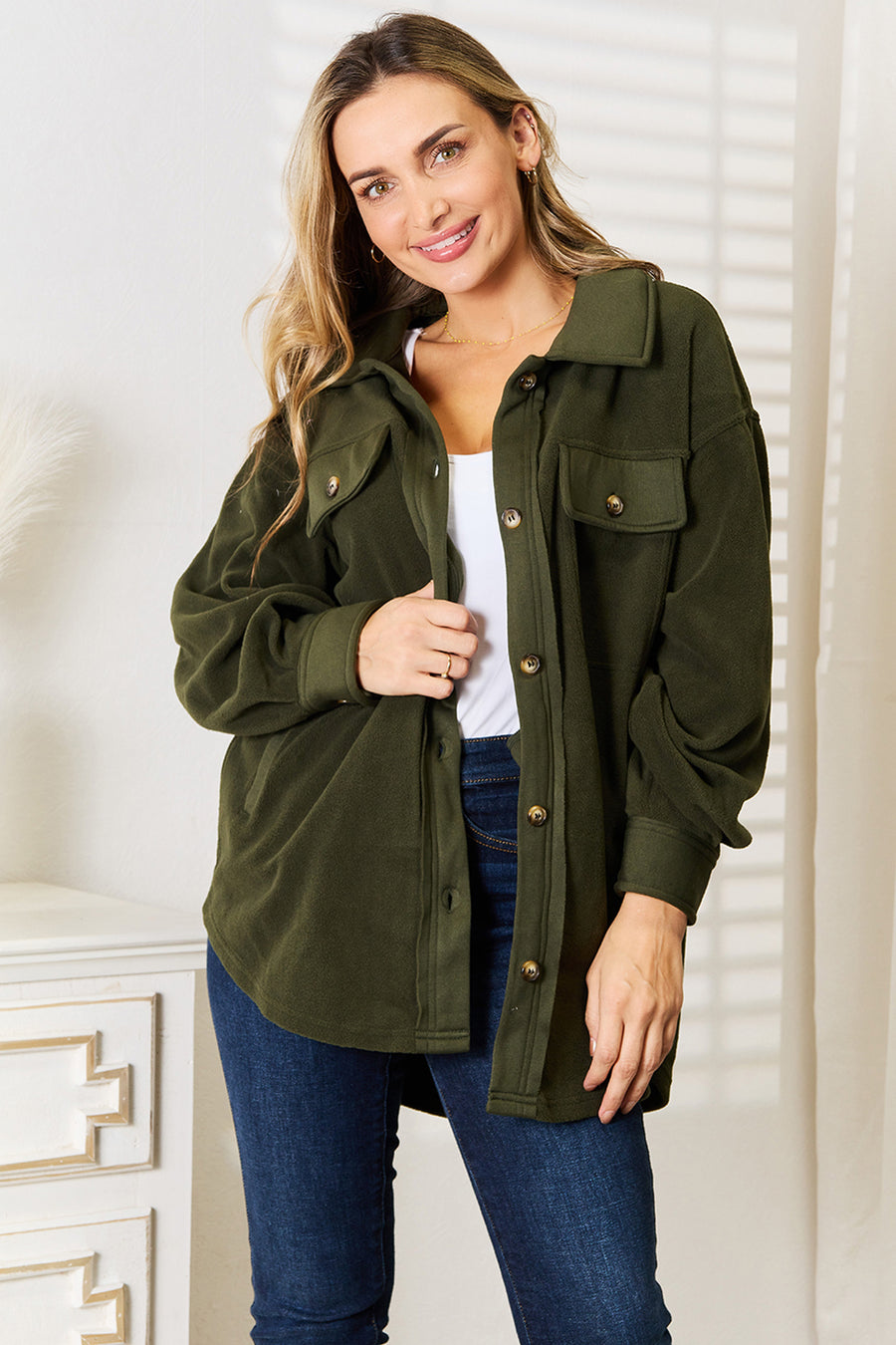 Heimish Cozy Girl Plus Size Button Down Shacket