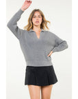 THML - Collared Knit Sweater