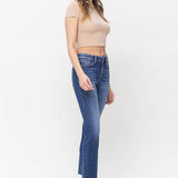 Vervet by Flying Monkey - Plus Size High Rise Cropped Slim Straight Jeans