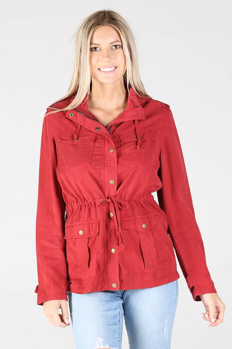 ANGIE -ASIS TENCEL UTILITY JACKET