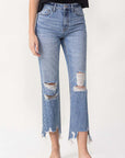 Lovervet High Rise Distressed Straight Jeans