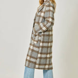 *preorder* Mystree Plaid Long Coat