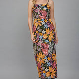 FATE - Floral Sequin Embroidered Midi Dress
