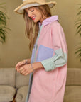 OVERSIZED MULTI COLOR STRIPE BUTTON DOWN, Davi & Dani