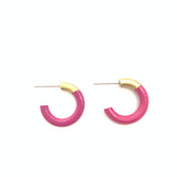 Accessory Jane - Mini LIZ Hoop Earrings In Fucshia