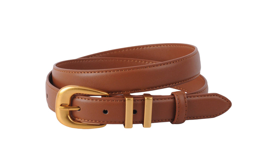 Most Wanted USA - Leather Belt with Metal Strap Holders