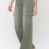 Wide Leg High Rise Utility Cargo, Vervet