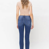 Vervet by Flying Monkey - Plus Size High Rise Cropped Slim Straight Jeans