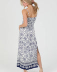 ANGIE - PRINTED MAXI  DRESS WITH CUTOUT